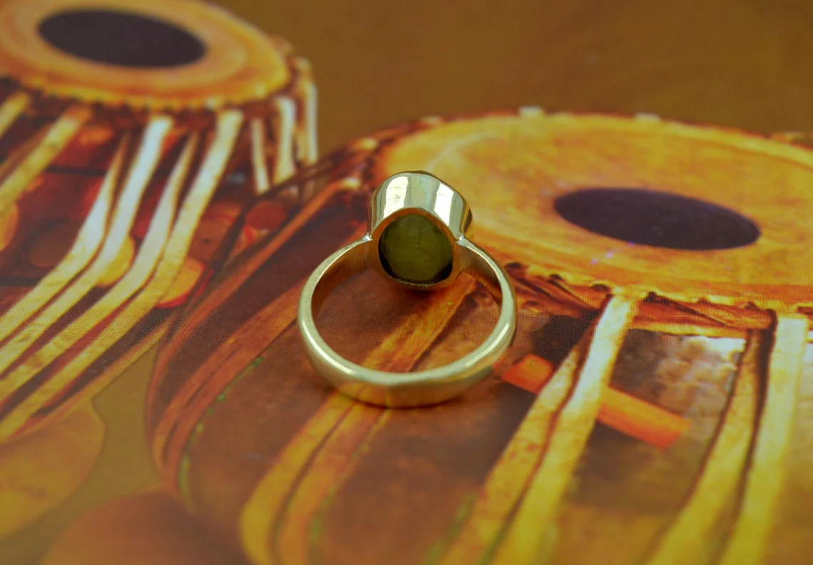 Natural Cat's Eye Vedic Astrology Panchdhatu Ring | Real Lehsunia Rashi Ratan Ring - Image 2