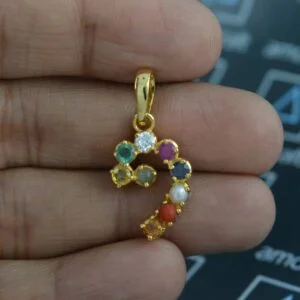 Natural 9 Gems (Navratna) Gemstone Panchdhatu Pendant