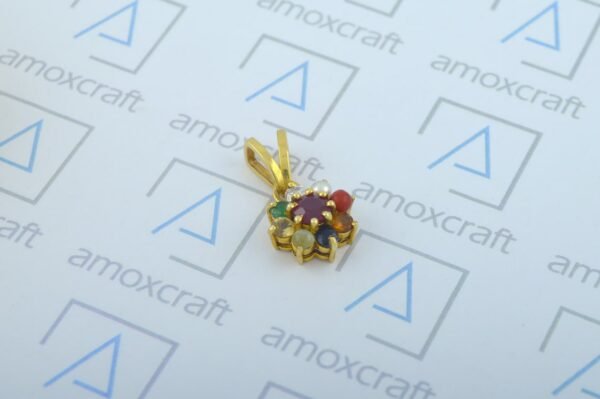 Natural 9 gems (navratna) navagraha gemstones pendant panchdhatu - Image 3