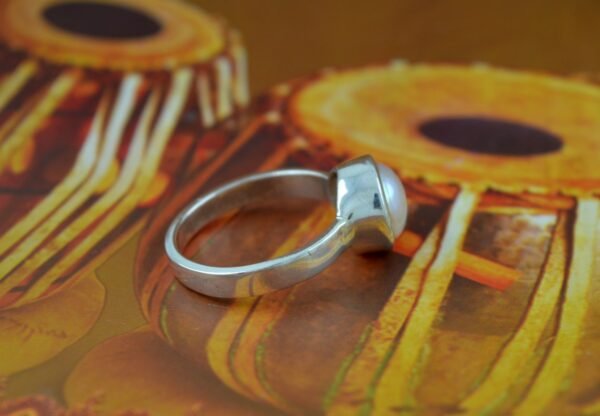 Natural South Sea Pearl Vedic Astrology Silver Ring - Image 5
