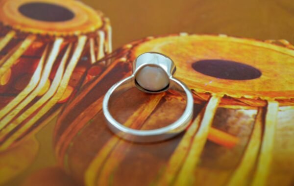 Natural South Sea Pearl Vedic Astrology Silver Ring - Image 3