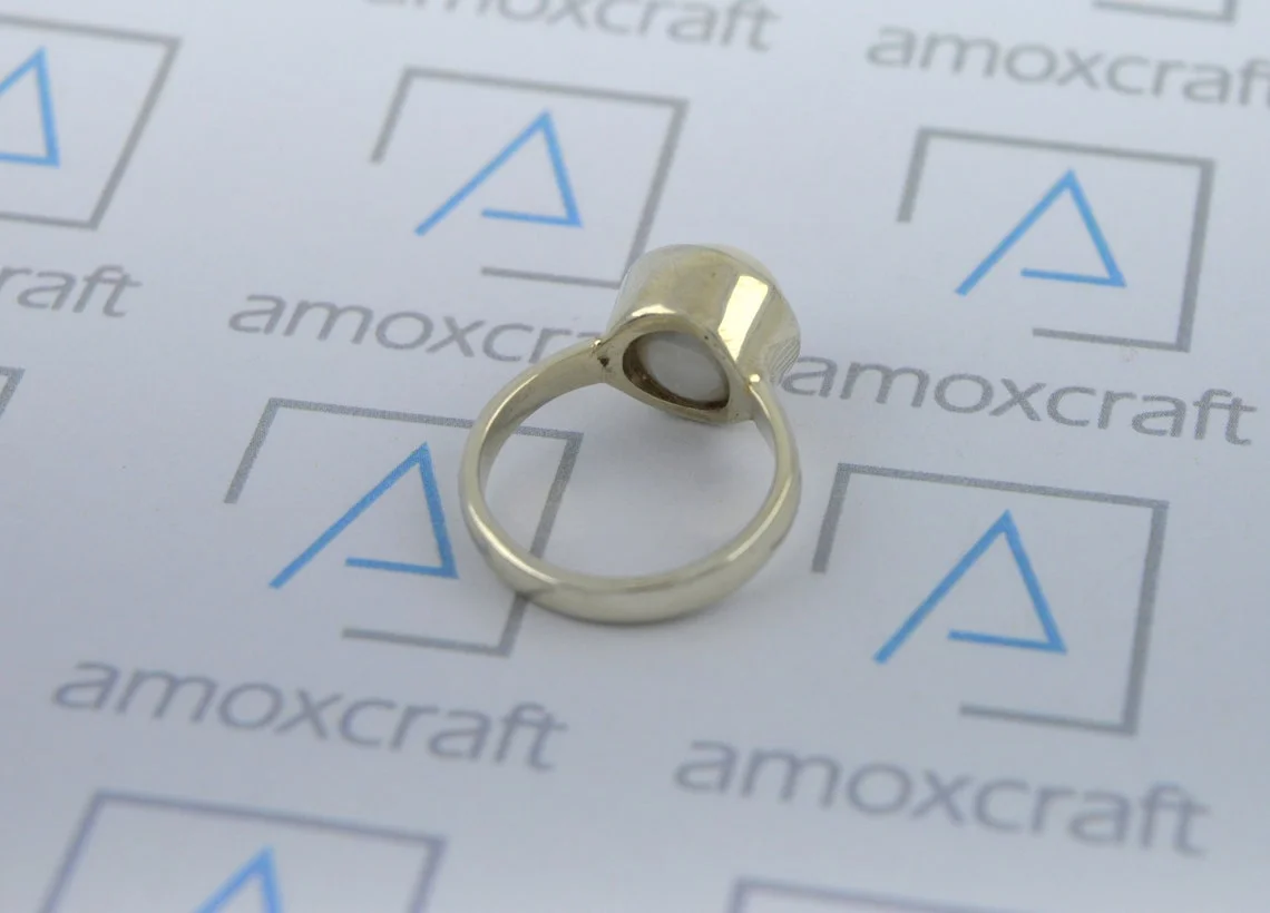 Natural certified south sea pearl (moti) round gemstone ring - Image 5