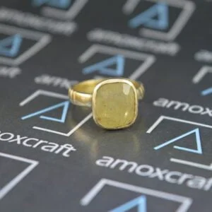 Certified 3-10 ct Natural Yellow Sapphire (Pukhraj) gemstone ring