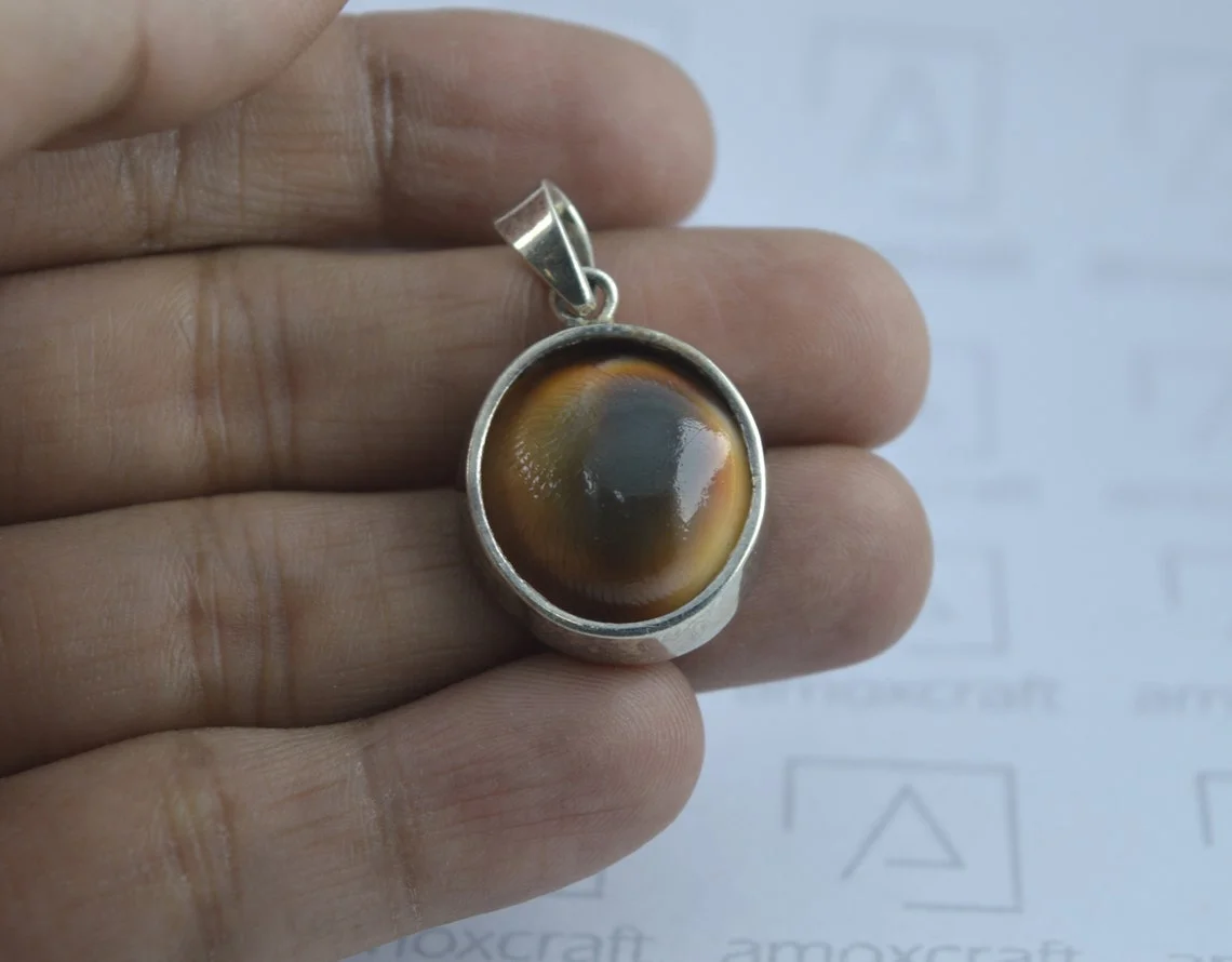 Natural Gomti (Gomati) Chakra pendant in silver - Image 4